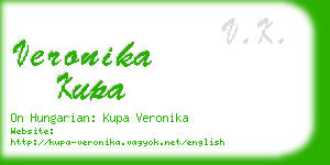 veronika kupa business card